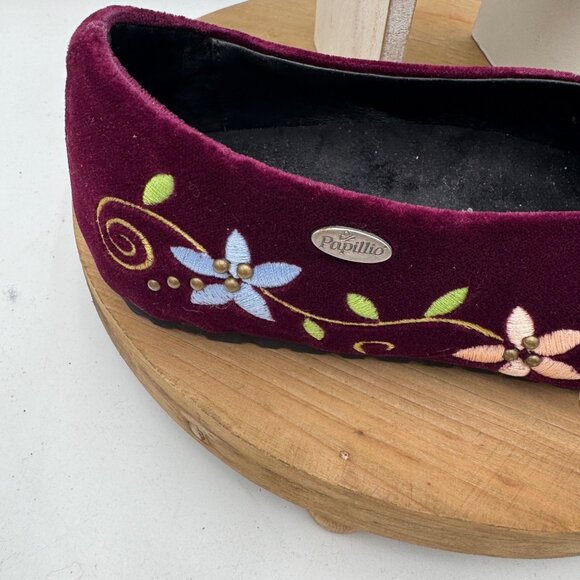 Papillo(Birkenstock) Velvet purple shoes Size 40 41  size 9.5 10 embroidered boh - Picture 3 of 16